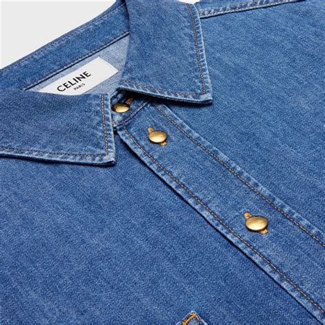 celine denim jeans|Celine cropped denim shirt.